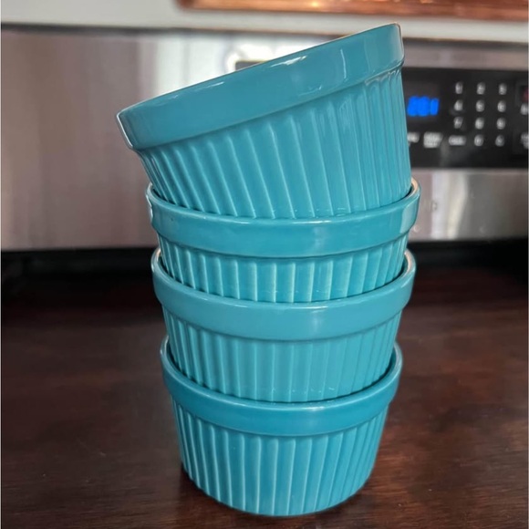 Pioneer Woman Blue Ramekins- Set of 5 - Picture 4 of 4